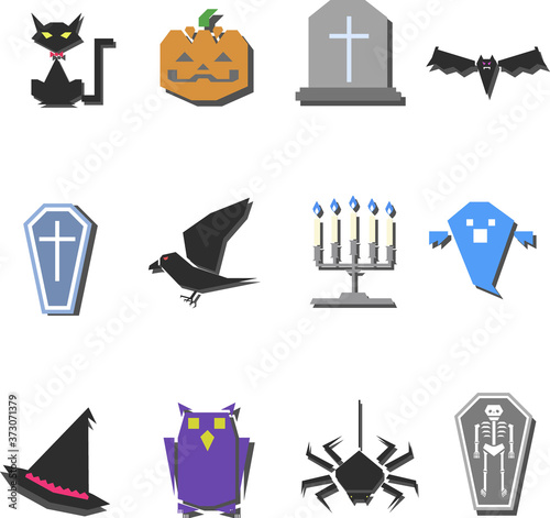 illustration of halloween characters - collection