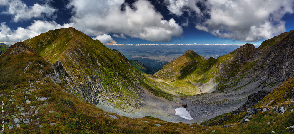 Highland peaks in the summer