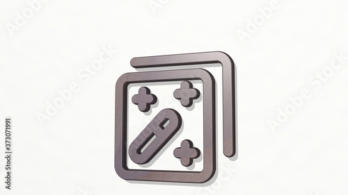 video edit magic wand 3D icon on the wall, 3D illustration