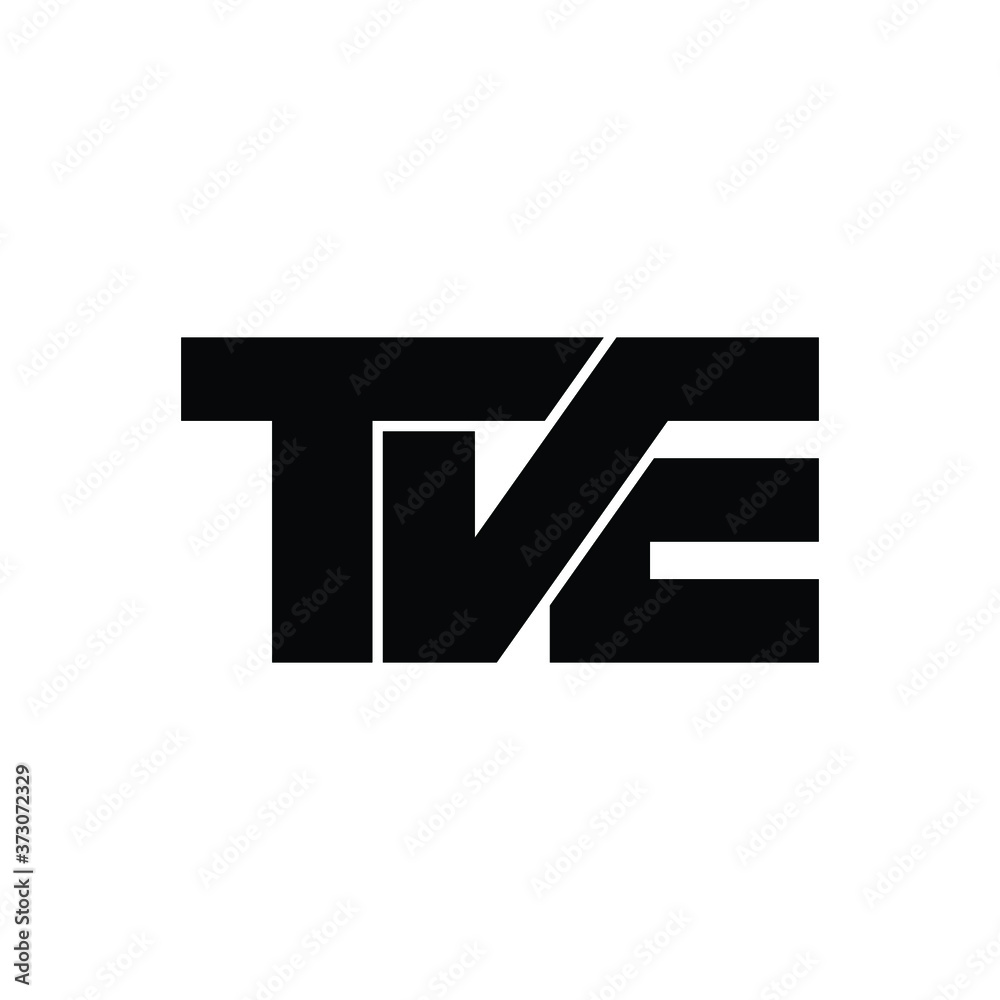 Fototapeta premium Letter TVE simple monogram logo design vector