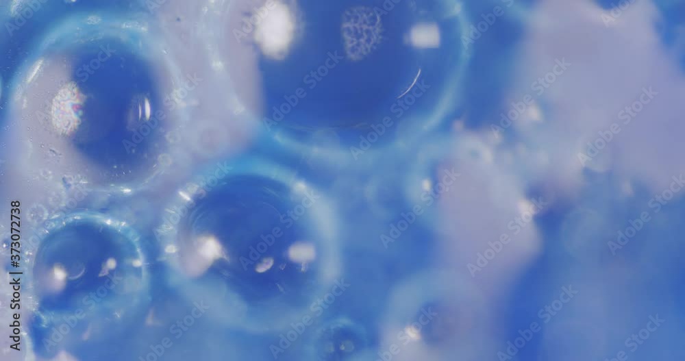 Extreme Macro Of Bubbles In paint. Shine  .