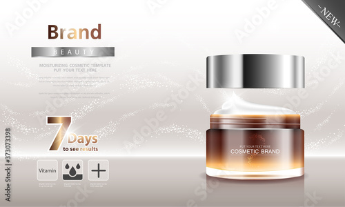 cosmetic cream and body lotion poster premium skin care products.