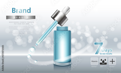 cosmetic cream and body lotion poster premium skin care products.