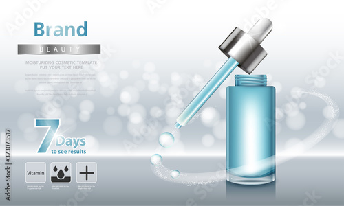 cosmetic cream and body lotion poster premium skin care products.