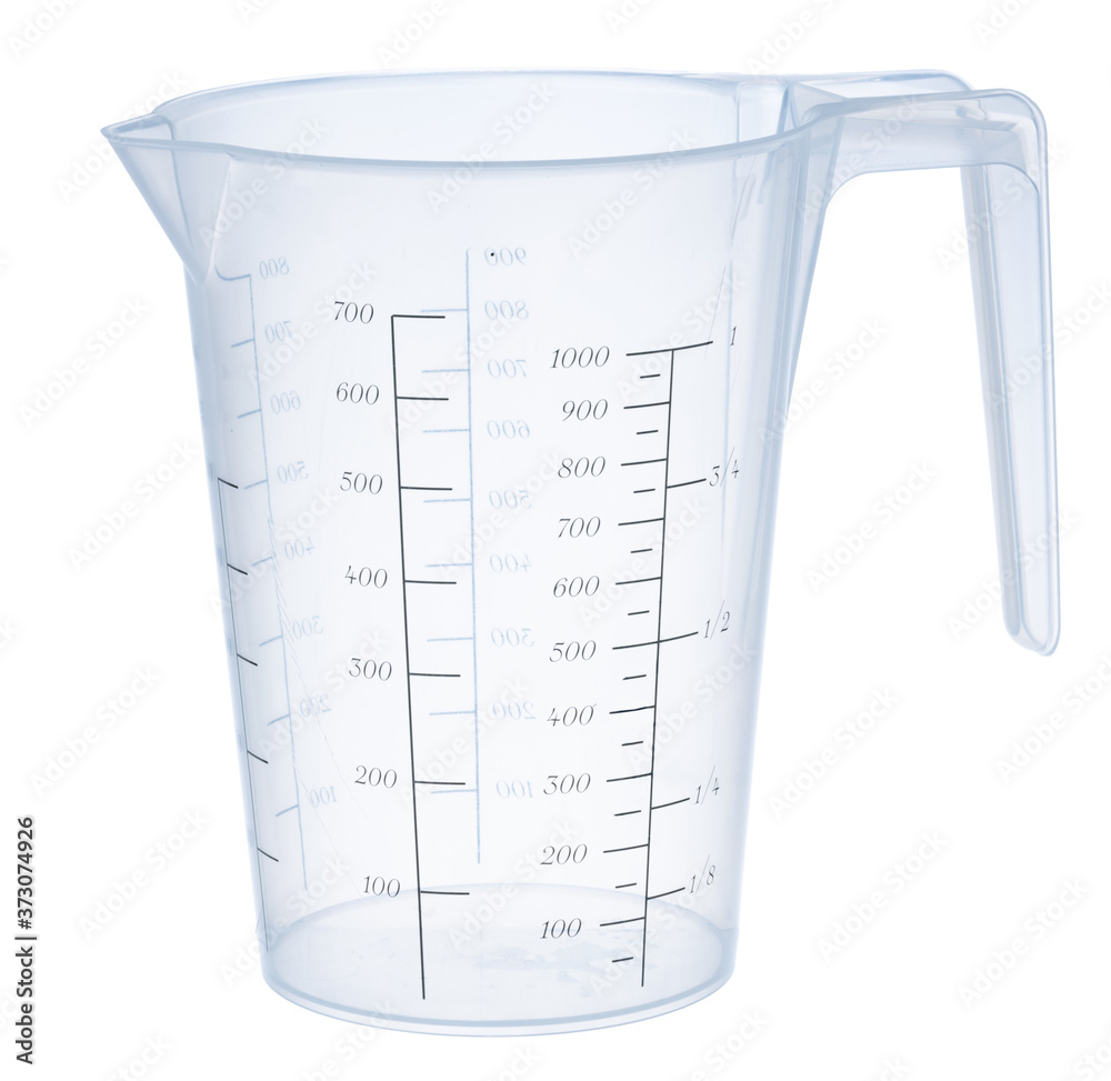Empty beaker isolated on white background close up Empty beaker isolated on white background close up