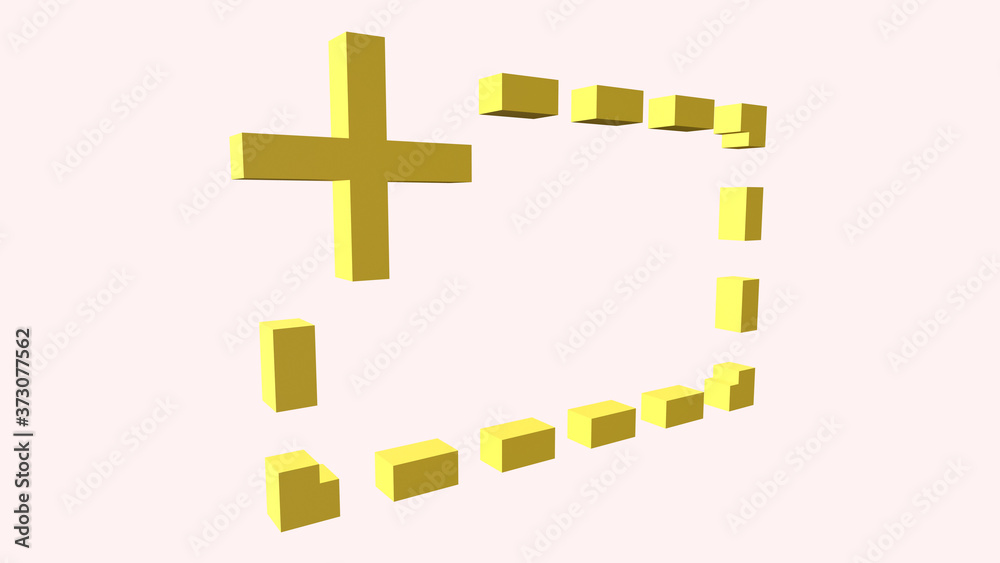 Minus, plus, colon and full stop 3D signs, with big fonts isolated on ...