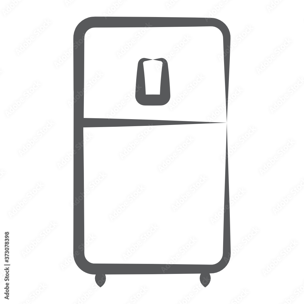 Fridge icon design, electronic home appliance in doodle style
Fridge icon design, electronic home appliance in doodle style