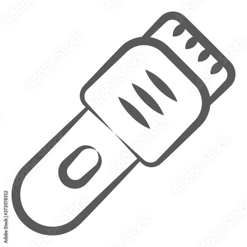 
Electric shaver, an icon design of shaving razor in modern doodle style 
