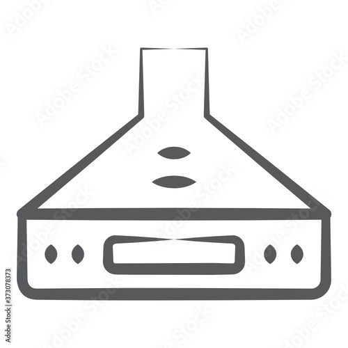 
An exhaust hood, hand drawn vector of extractor hood 
