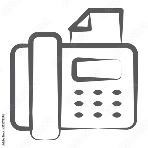  Telephonic transmission of scanned printed material device, fax machine icon design 