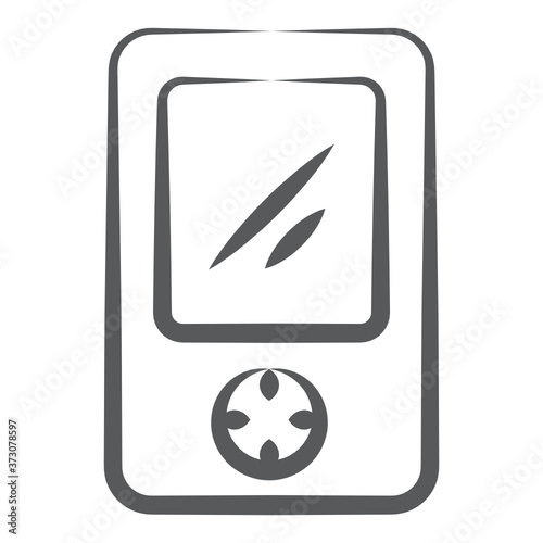 
A portable music player device icon in hand drawn style 
