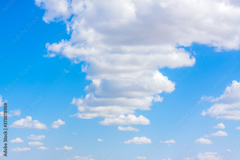 Fototapeta premium Blue sky with white clouds. The clouds in the sky.