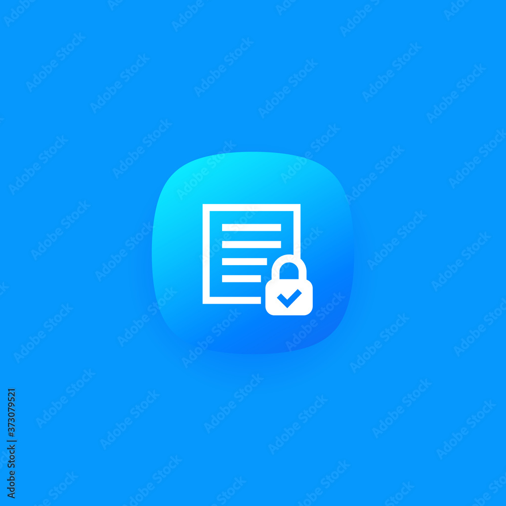 document protection icon for web and apps document protection icon for web and apps