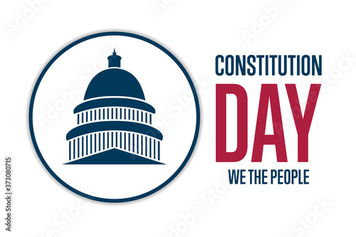 Constitution Day. September 17. Holiday concept. Template for background, banner, card, poster with text inscription. Vector EPS10 illustration.