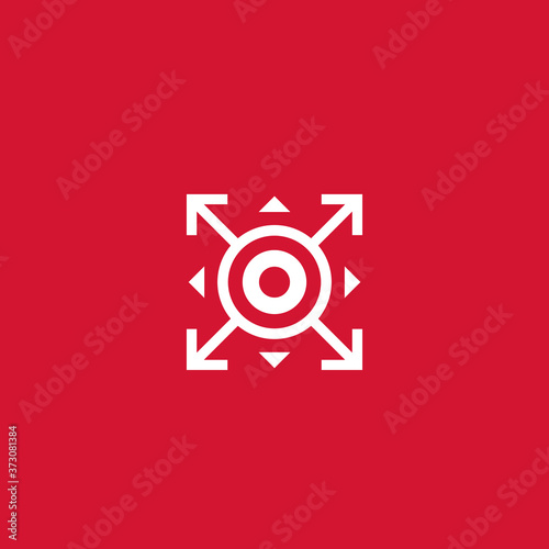 expand, spread icon, vector sign