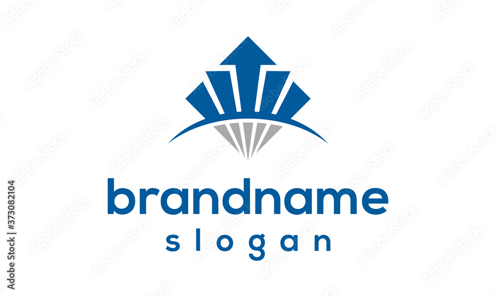 Modern financial logo design vector Modern financial logo design vector