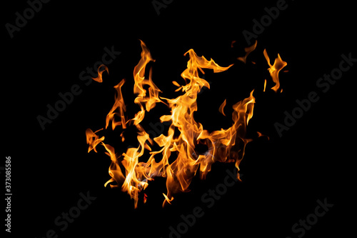 Fire flames on black background © MAKOVSKY ART