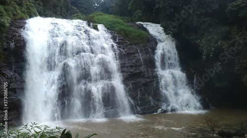 heavy water falls in Karnataka Tourism