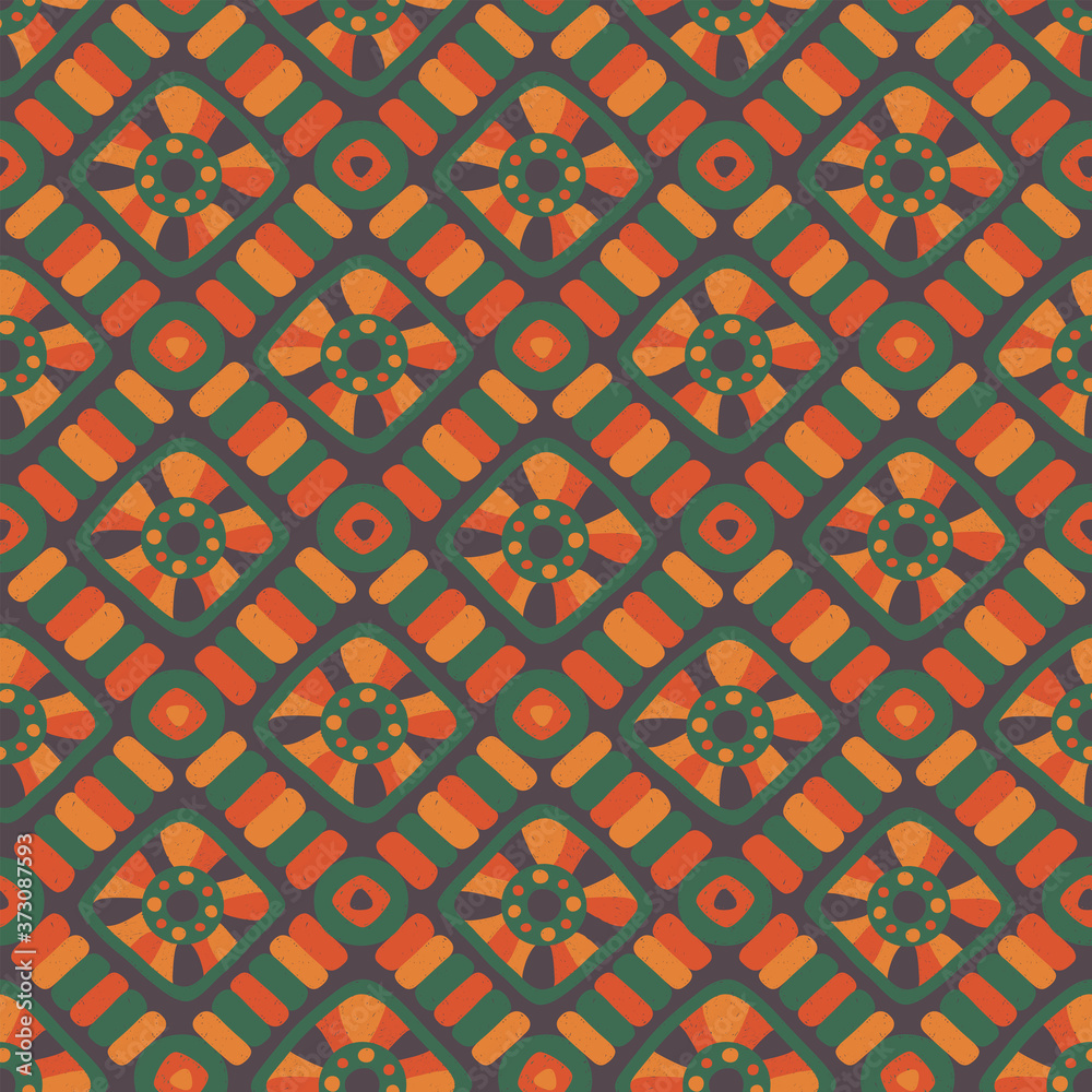 Mosaic African tribal ethnic seamless pattern 