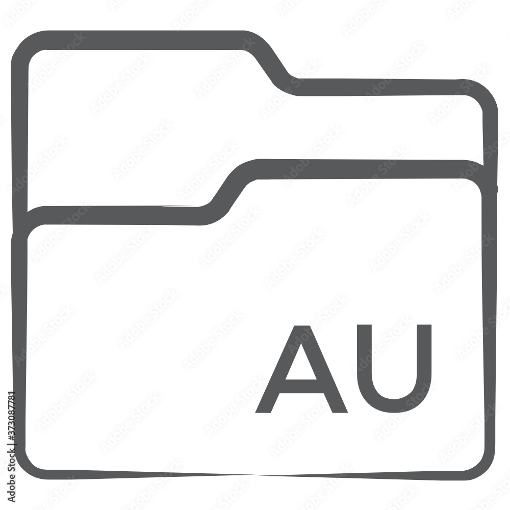 A folder plug in, au folder line icon A folder plug in, au folder line icon