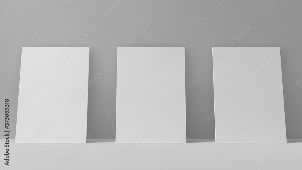 3D banner poster mockup template background. 3D rendering 3D banner poster mockup template background. 3D rendering
