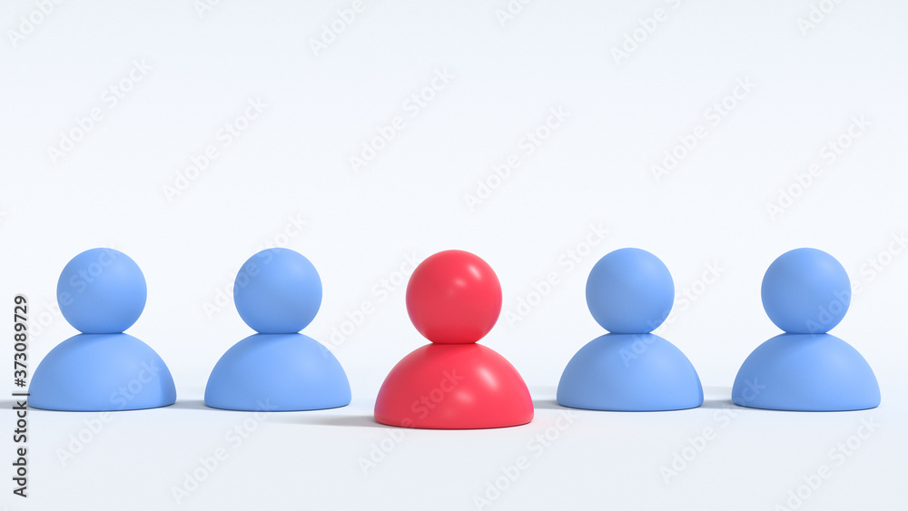 3D people icon. Leadership and teamwork concept background. 3D rendering 3D people icon. Leadership and teamwork concept background. 3D rendering