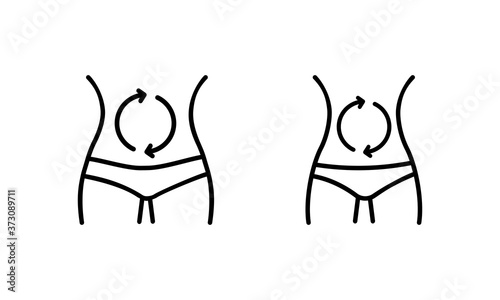 Fast and slow metabolism icon. Vector on isolated white background. EPS 10