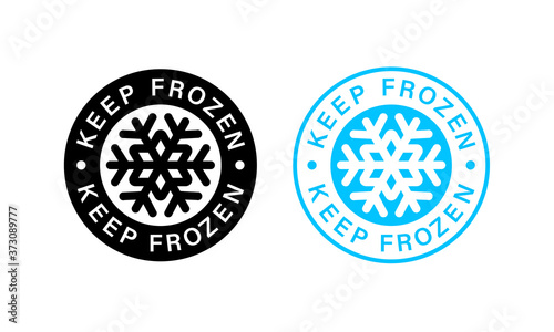 Keep frozen label. Vector on isolated white background. EPS 10