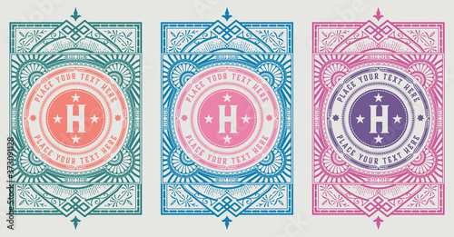 ..vintage logo template, Hotel, Restaurant, Business Identity set. Design with Flourishes Elegant Design Elements. Vector layered