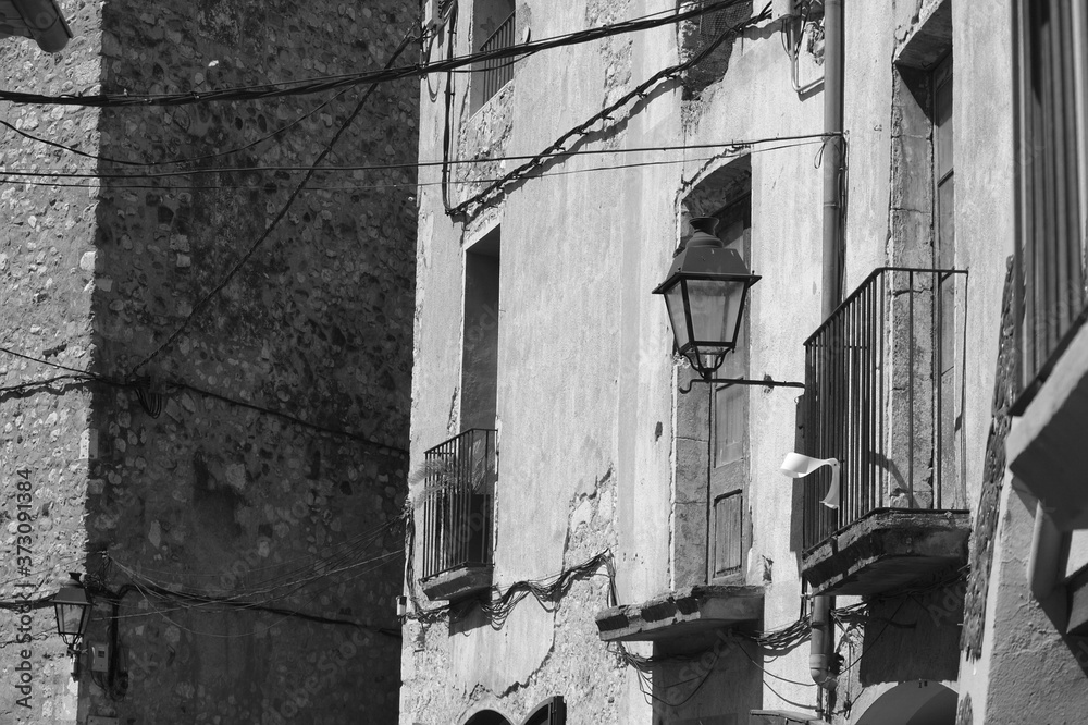 Old street in a medieval town in europe