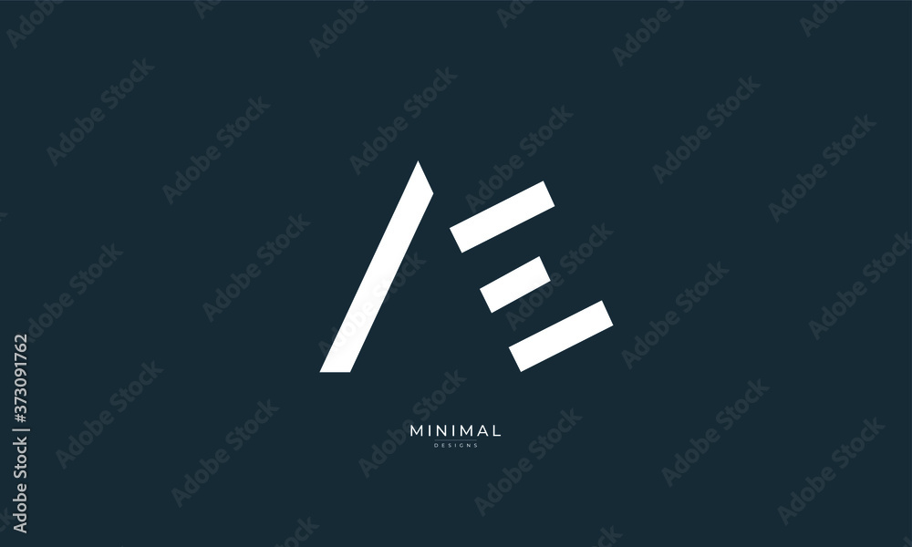 Alphabet letter icon logo AE Alphabet letter icon logo AE