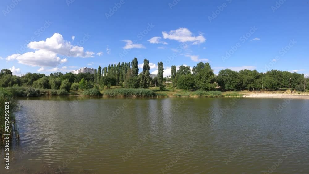 Beautiful nature - Birds are flying - Water is shaking with wind. Beautiful nature - Birds are flying - Water is shaking with wind.