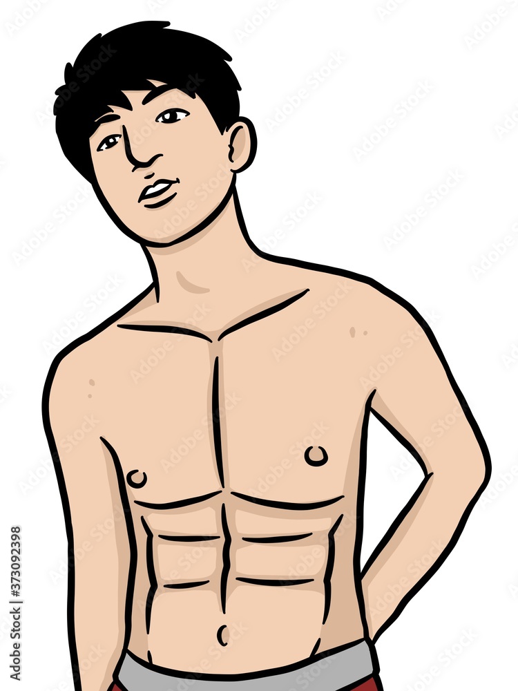 cartoon cute man on white background cartoon cute man on white background