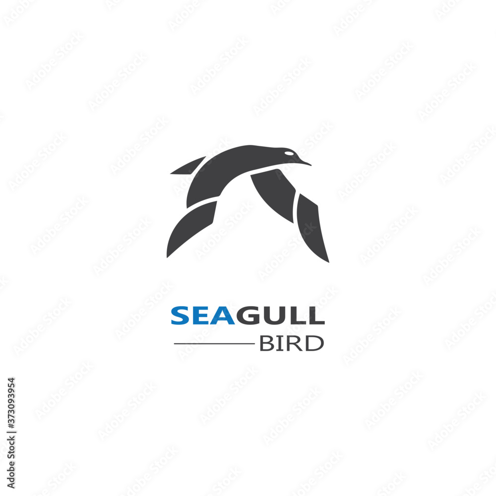 Seagull Bird logo icon vector designs Seagull Bird logo icon vector designs