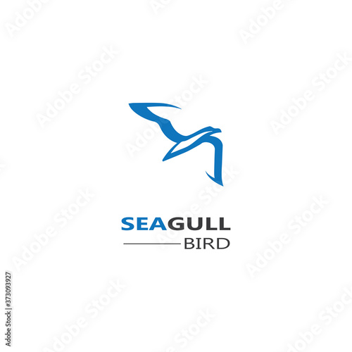 Seagull Bird logo icon vector designs