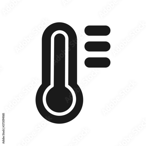 Temperature Thermometer Grey Medical Filled Line Icon Vector