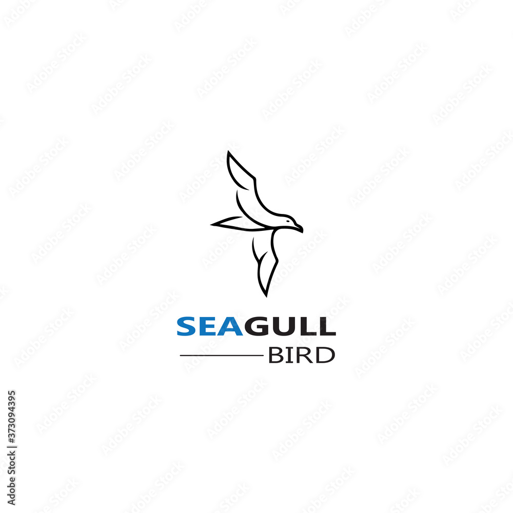 Seagull  Bird logo icon  vector designs