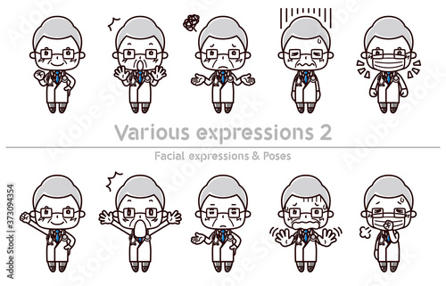 Facial expressions & Poses set / Various expressions2 / Doctor