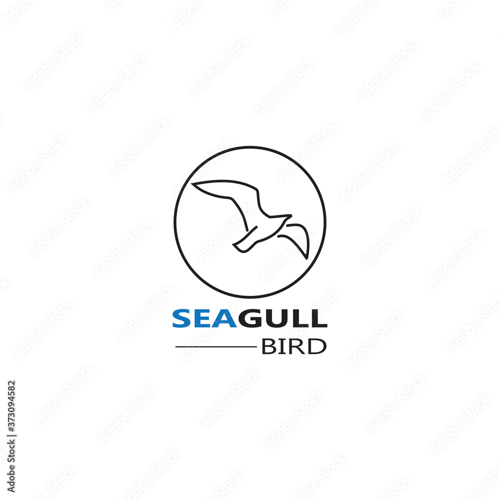 Seagull  Bird logo icon  vector designs