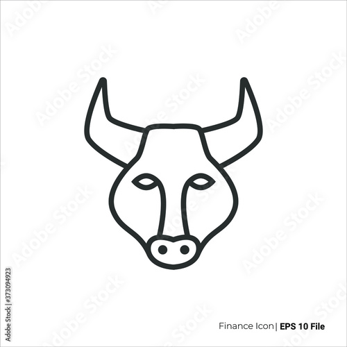 Bull icon. Bull vector design. isolated on white background