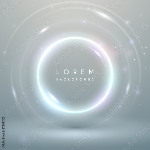 Magic light white ring background