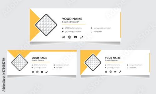 Vector Illustration Email Signature Design