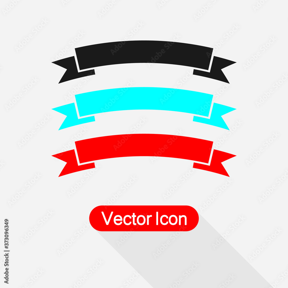Banner Icon, Ribbon Symbol Vector Illustration Eps10 Banner Icon, Ribbon Symbol Vector Illustration Eps10