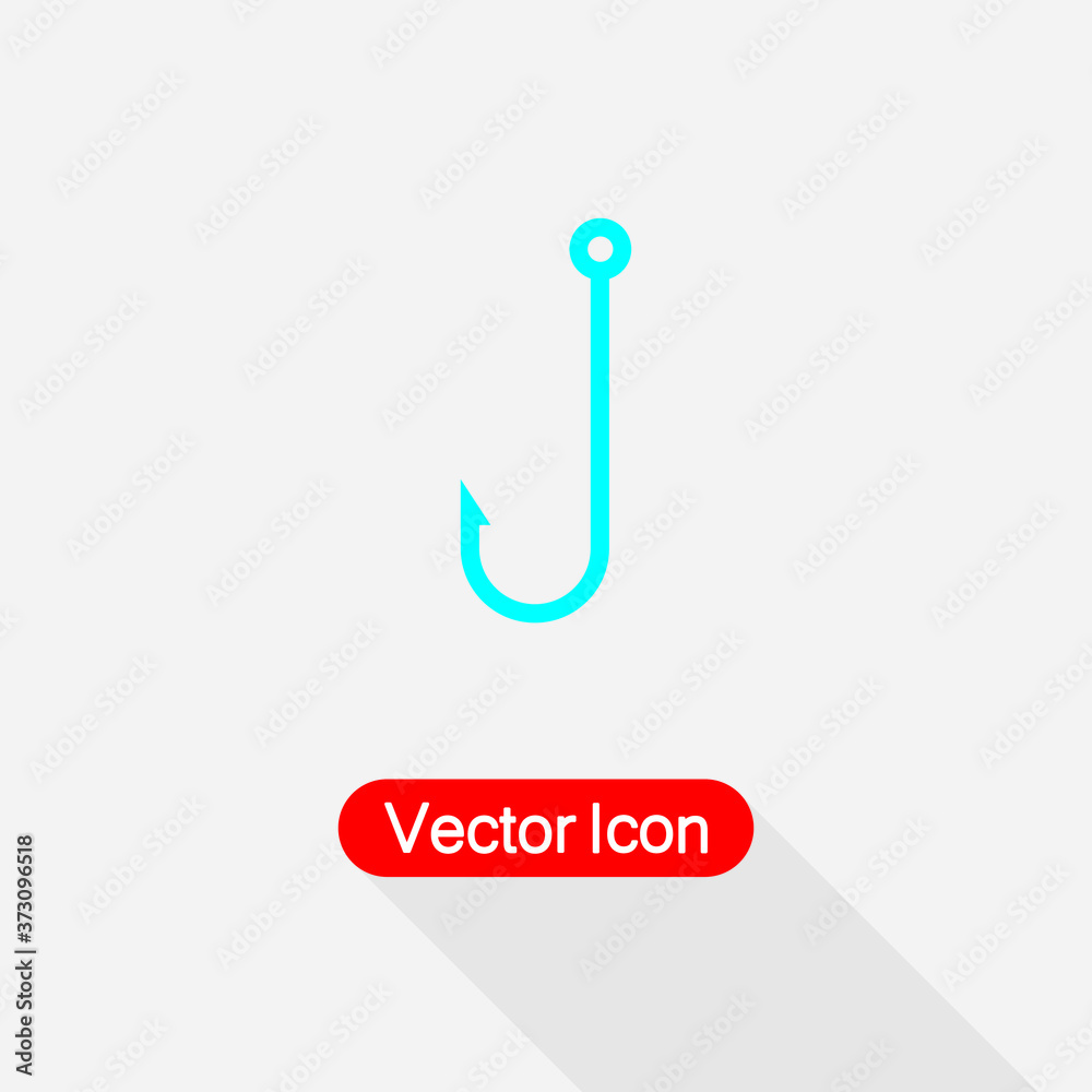 Barbed Fish Hook Icon Vector Illustration Eps10 Barbed Fish Hook Icon Vector Illustration Eps10