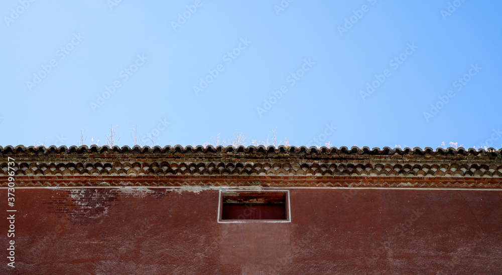 detail of the old building Mediterranean architecture 