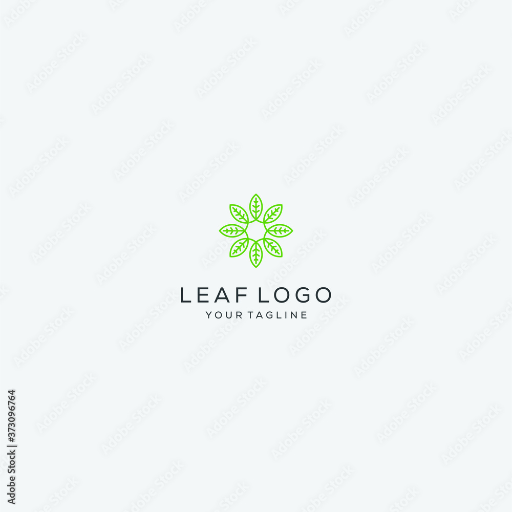 Abstract leaf line logo design vector template vector illustration. Abstract leaf line logo design vector template vector illustration.