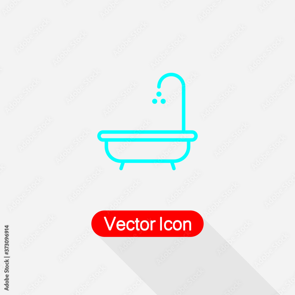 Bath Icon, Bathroom Sign Vector Illustration Eps10 Bath Icon, Bathroom Sign Vector Illustration Eps10