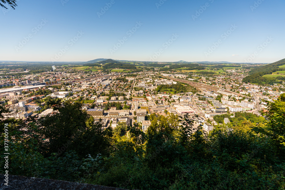 Aussicht vom Kapuzinerberg auf die Stadt Salzburg