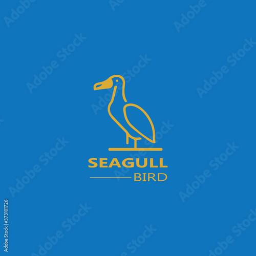 Seagull Bird logo icon vector designs
