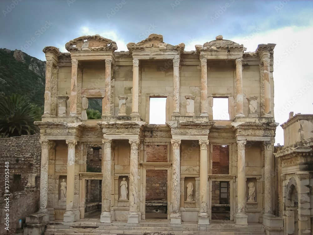 Famous library of Celsus in Ephesus, Turkey
